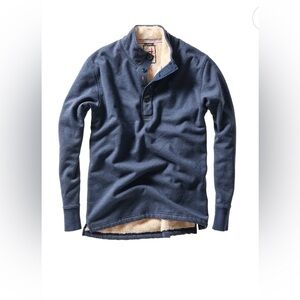 Men's Navy Blue Fleece-Lined Pullover